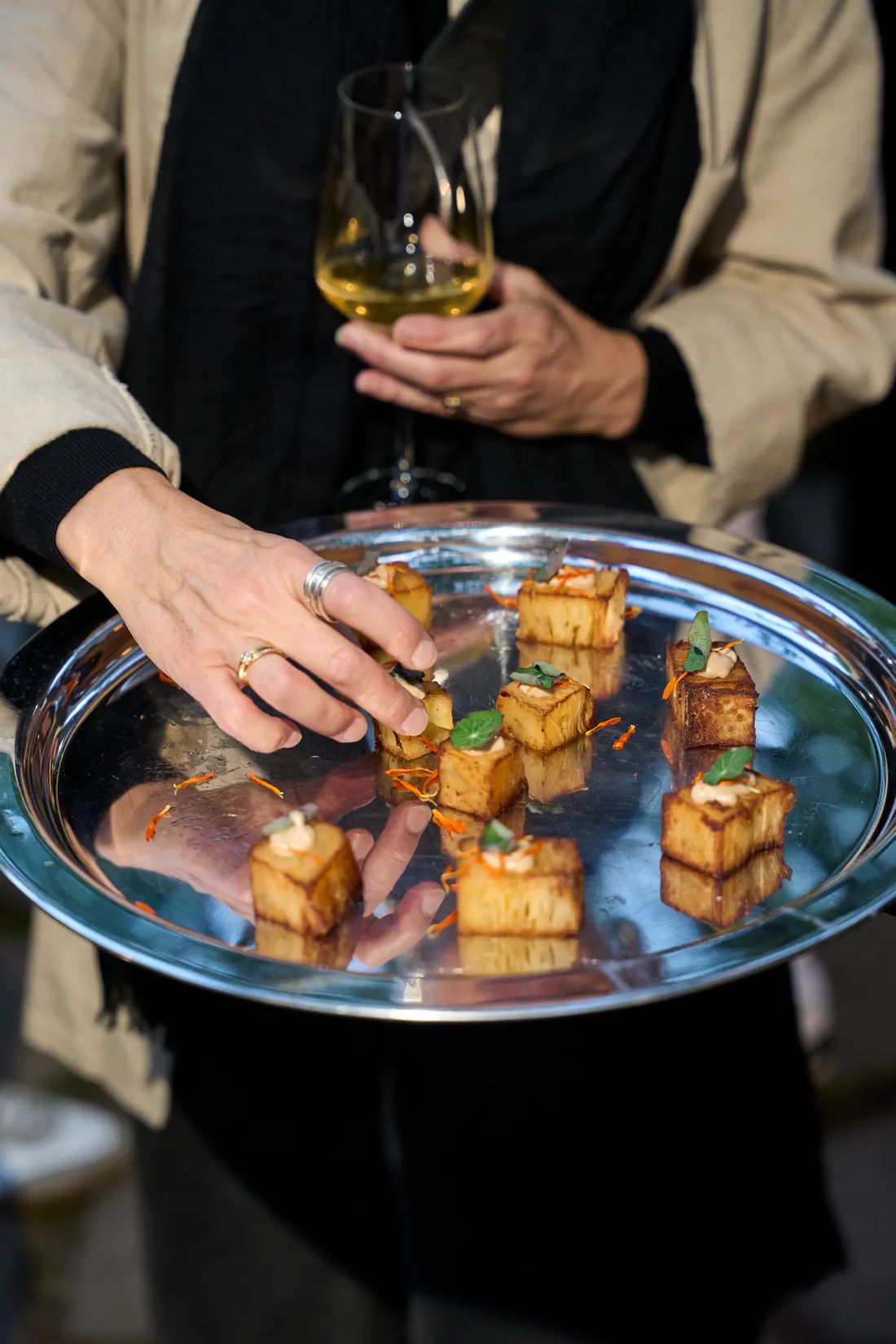 Finger food servito agli ospiti durante l’evento