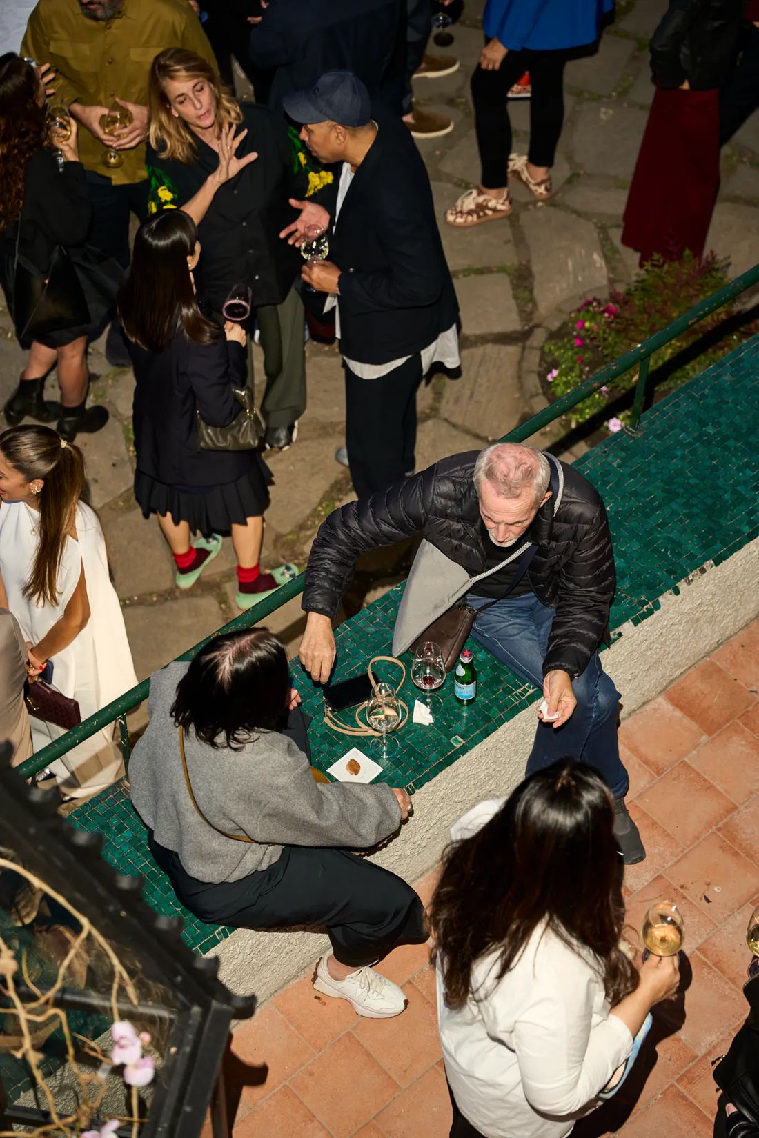 Il ricevimento nel giardino di Villa Pestarini visto dalla terrazza
